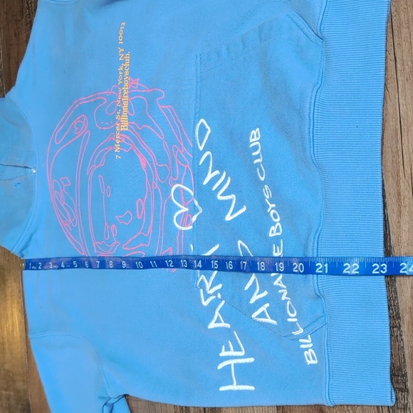 Billionaire Boys Club Embroidered Hoodie Size Small In Baby Blue - Picture 9 of 9